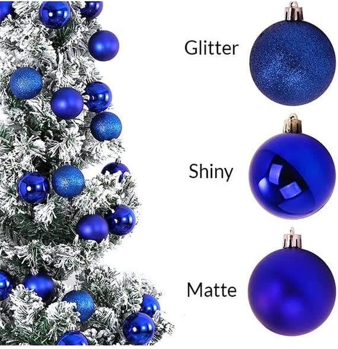Christmas Baubles Hanging Decoration Shiny Glitter Balls Xmas Tree Ornament 50Mm