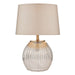 Sonia Brass & Silver Dual Table Lamp with Taupe Shade