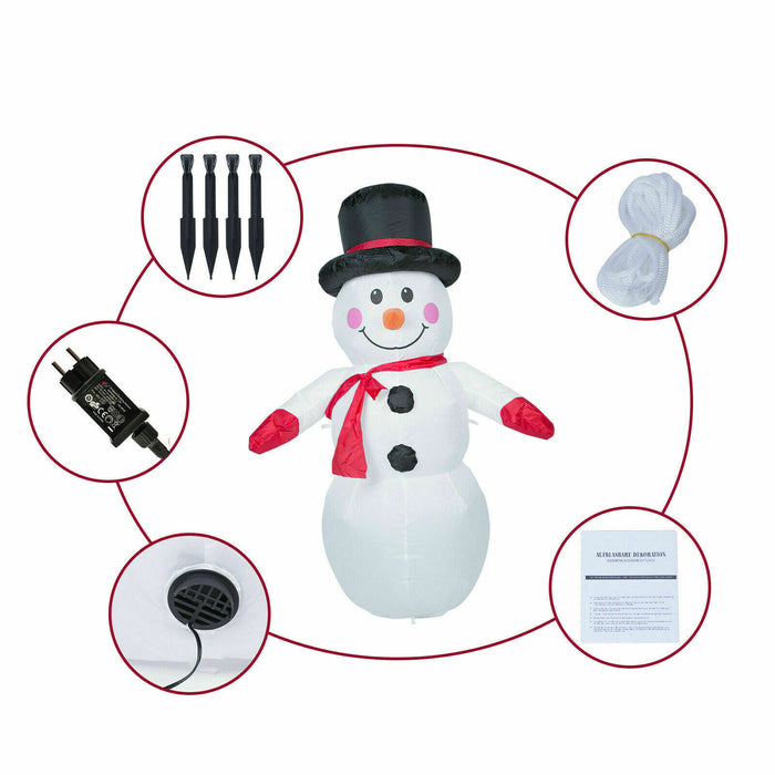 7Ft Inflatable Christmas Santa Claus Xmas Decoration LED Lights Holiday Blow Up