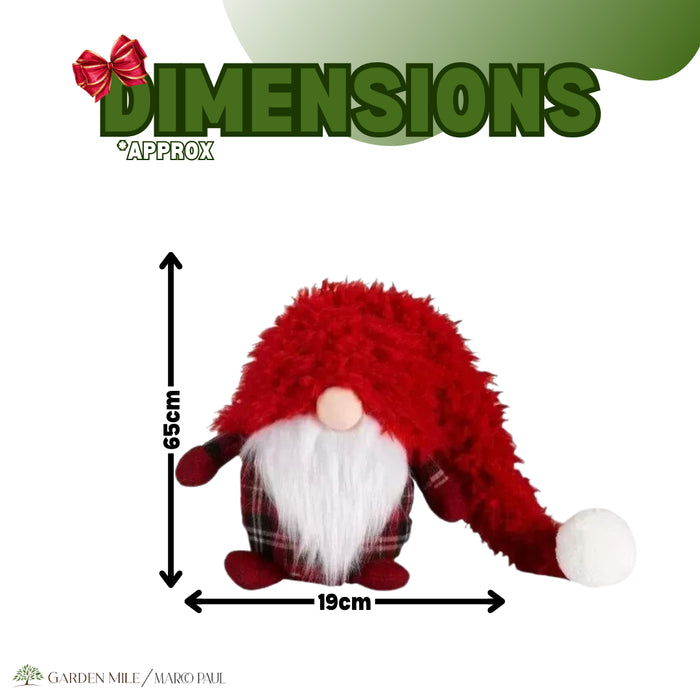 Christmas Gonk Decoration Nordic Santa Large Ornament Soft Plush Red Xmas Decor