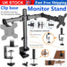 Adjustable desk mount monitor arm with VESA compatibility and heavy-duty clamp