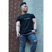 Knight Black Oversized T-shirt - Samanta Factory