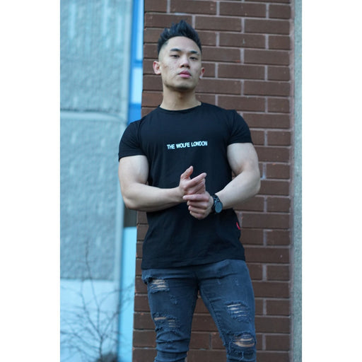 "Unisex Black Oversized T-Shirt with White TWL Logo – Streetwear Basic Top