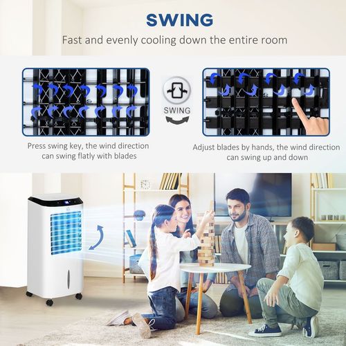 Portable Air Cooler | 3-Speed Evaporative with Ice Boxes, Humidifier & Oscillation – Timer & Sleep Mode - Samanta Factory