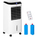 portable air cooler with oscillation, 3 fan speeds, ice cooling, humidifier and sleep mode – evaporative fan for UK bedrooms or home offices