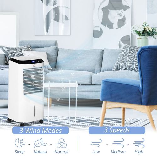 Portable Air Cooler | 3-Speed Evaporative with Ice Boxes, Humidifier & Oscillation – Timer & Sleep Mode - Samanta Factory