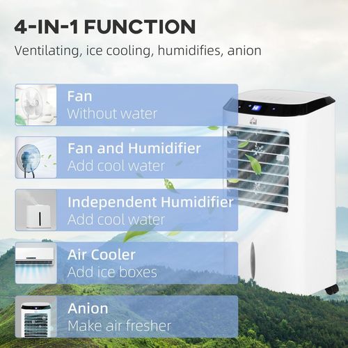 Portable Air Cooler | 3-Speed Evaporative with Ice Boxes, Humidifier & Oscillation – Timer & Sleep Mode - Samanta Factory