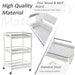 Pine Wood 3-Tier Kitchen Trolley White - Samanta Factory