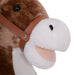 HOMCOM Kids Rocking Horse Wooden Plush Age 3 Children Ride On Toy Rocker Baby - Samanta Factory