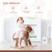 Brown and White Plush Rocking Horse for Toddlers – Wooden Frame Ride-On Toy