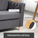 Dark Grey Linen 2-Seater Sofa | Modern Upholstered Loveseat with Armrests – 141cm Wide - Samanta Factory