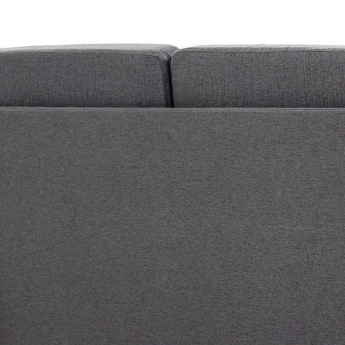 Dark Grey Linen 2-Seater Sofa | Modern Upholstered Loveseat with Armrests – 141cm Wide - Samanta Factory