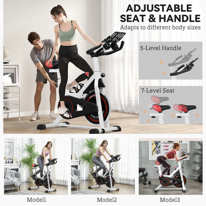8kg Flywheel Exercise Bike w/ Adjustable Height/Resistance LCD Monitor HOMCOM - Samanta Factory