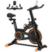 "Orange and Black Indoor Cycling Bike – LCD Display & Adjustable Seat"
