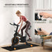 HOMCOM Exercise Bike Indoor Cycling w/ LCD Display, Heart Rate Sensor, Orange - Samanta Factory
