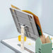 Kids Desk and Chair Set Adjustable Height Study Table w/ Book Stand - Grey - Samanta Factory