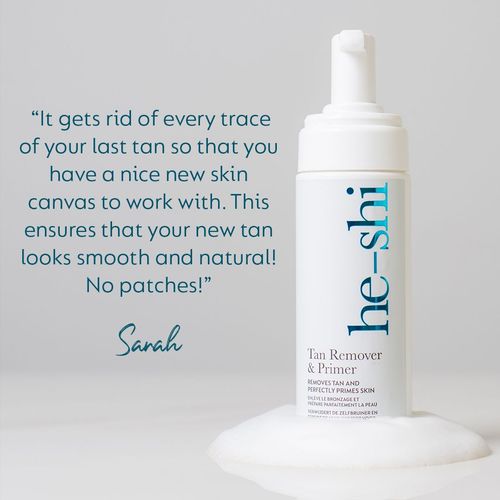 He-Shi Tan Remover & Primer 150ml - Fake Self Tan Exfoliator - Samanta Factory