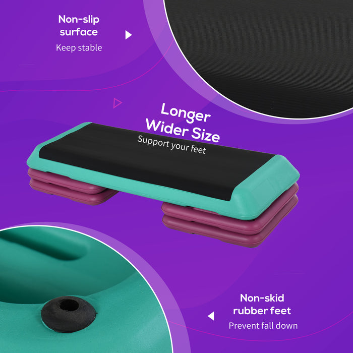 10/15/20cm Aerobic Steppers Compact Stepper for Indoor Exercise Workout HOMCOM - Samanta Factory
