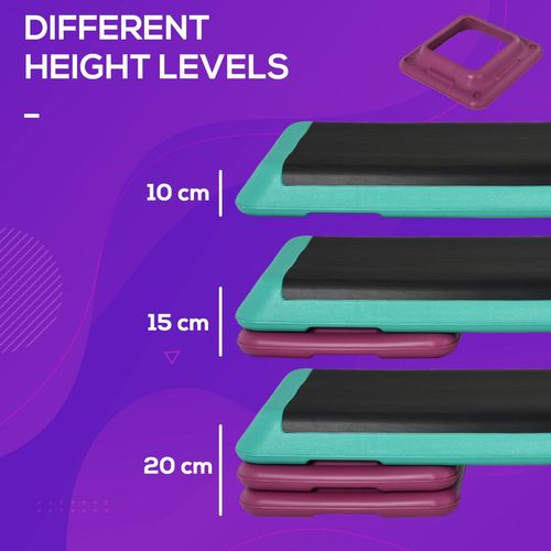 10/15/20cm Aerobic Steppers Compact Stepper for Indoor Exercise Workout HOMCOM - Samanta Factory