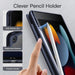 iPad 10.2" Case with Pencil Holder – Trifold Stand Clear Back Auto Sleep/Wake Cover SF