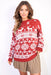 Soft Christmas knitted jumper with festive winter pattern