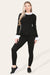 Peplum frill neck pleated lounge wear set with matching top and bottom for women