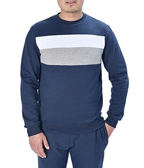 MENS BLOCK SWEAT NAVY S - Samanta Factory