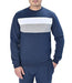 MENS BLOCK SWEAT NAVY S - Samanta Factory