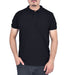 Mens Short Sleeve Polo Black - S - Samanta Factory