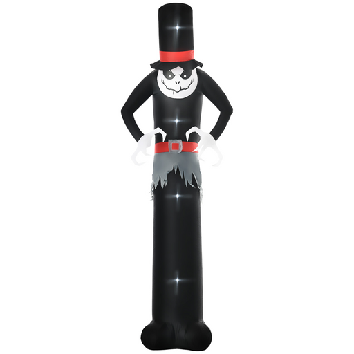 10 ft inflatable Halloween skinny ghost with LED tall hat, waterproof for indoor and outdoor decoration