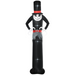 10 ft inflatable Halloween skinny ghost with LED tall hat, waterproof for indoor and outdoor decoration
