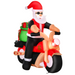Inflatable Santa Motorcycle Display – LED Lit Festive Outdoor Decor - Samanta Factory