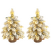 Mini Christmas Tree Set – Snow Flocked LED Tabletop Decorations - Samanta Factory