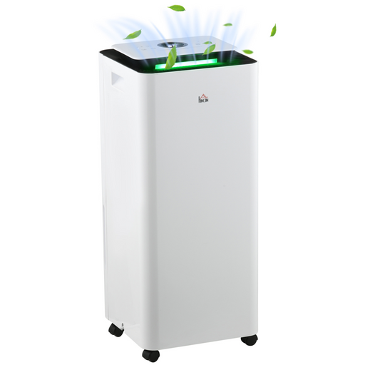 Smart 16L dehumidifier with LED display, 3.5L tank, humidity light, and caster wheels


