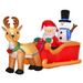 4ft inflatable Santa sleigh with deer and LED lights for indoor and outdoor Christmas décor