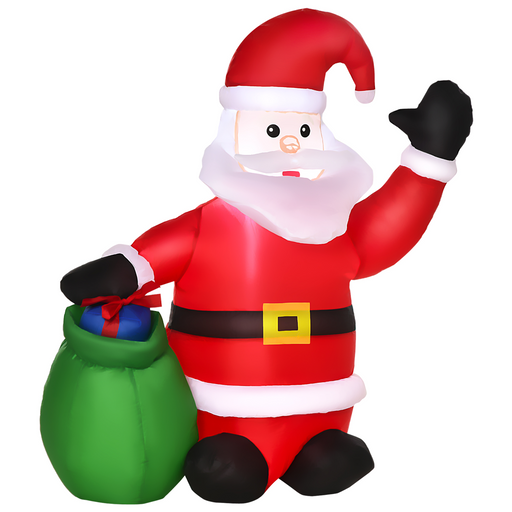 4ft LED inflatable Santa with gifts for indoor and outdoor Christmas decorating