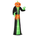 2.7 m inflatable Halloween pumpkin ghost with six LED lights, weatherproof polyester, fan, stakes, and ropes for UK indoor and outdoor display