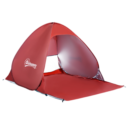 Pop-up beach tent for 2–3 people with ventilation window and carry bag