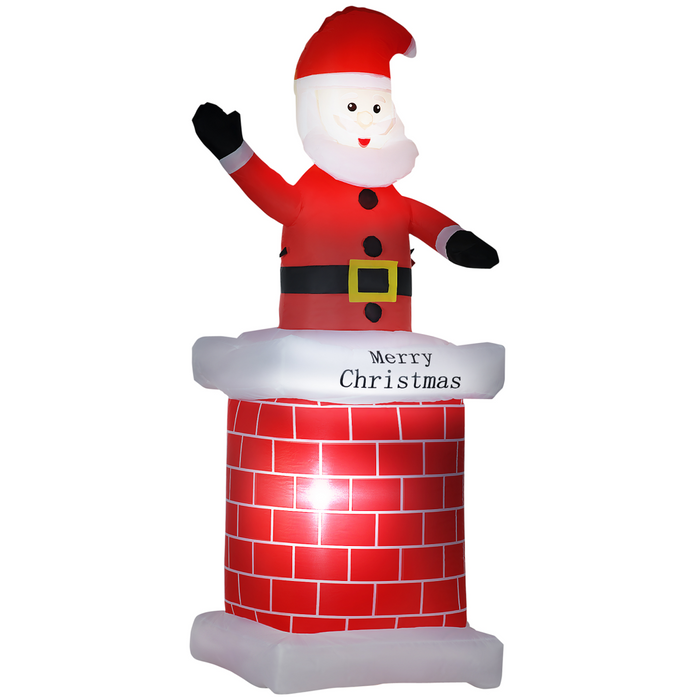Inflatable Santa Chimney Decoration – Light-Up Outdoor Display - Samanta Factory