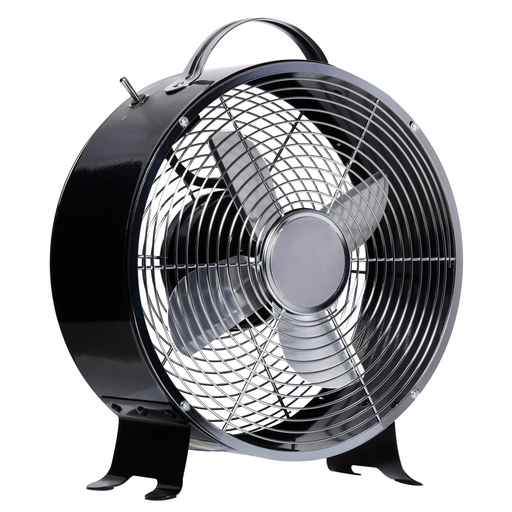 26cm Black Desk Fan with 2-Speed Settings and Anti-Slip Base – Ideal for Home and Office