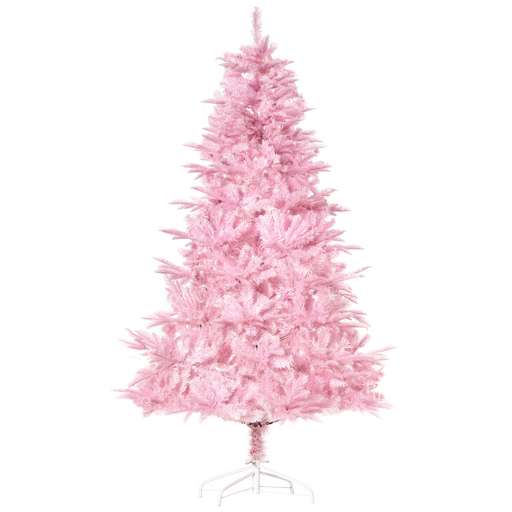 6ft Pink Artificial Christmas Tree with Full Branches for Home & Office