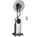Pedestal mist fan with water spray and remote control for indoor cooling