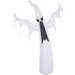 1.8 m inflatable Halloween ghost with three LED lights, dancing motion, weatherproof polyester, fan, stakes, and ropes for UK indoor and outdoor display