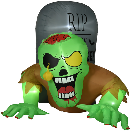 Halloween Inflatable Ghost – Tombstone Climber with LED Lights - Samanta Factory