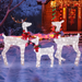 4ft Lighted Christmas Reindeer & Sleigh Yard Decoration Set