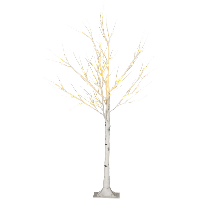 Pre-Lit Birch Tree – 120cm LED Warm White Decorative Light - Samanta Factory