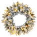 60cm LED Christmas Wreath with Pine Cones and Red Berries