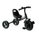 Black toddler tricycle with 3 wheels, adjustable seat, and front splash guard for ages 18 months and up


