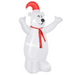 6ft Inflatable Christmas Bear – LED Projection Holiday Lawn Decor - Samanta Factory