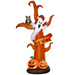 2.7m Halloween inflatable tree with ghost and pumpkin, LED lights, stakes, and ropes for UK home garden